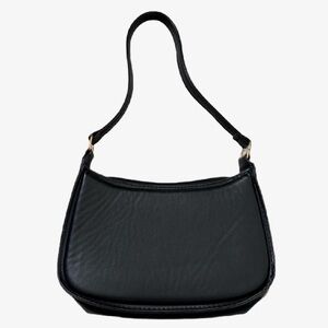 Sleek Black Crescent Shoulder Bag